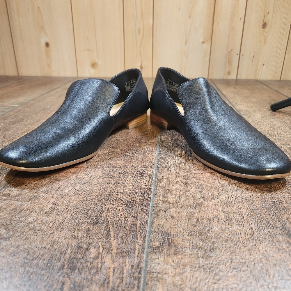 Clarks Pure Viola Women's 11 M Loafer Shoes Black Leather Flats Slip-on Comfort - Picture 5 of 12